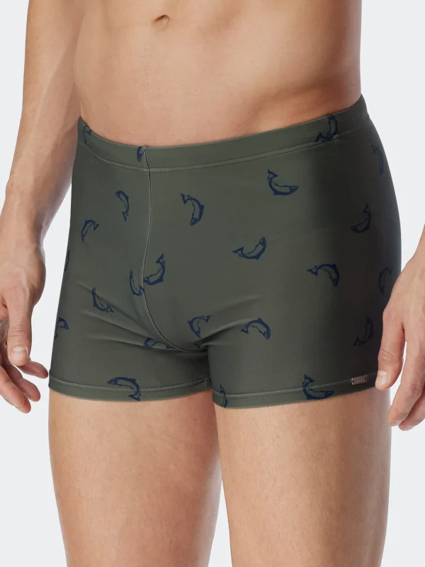 Schiesser Badehose Aqua In Oliv 5