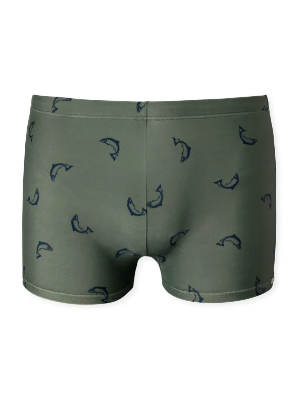 Schiesser Badehose Aqua In Oliv 1