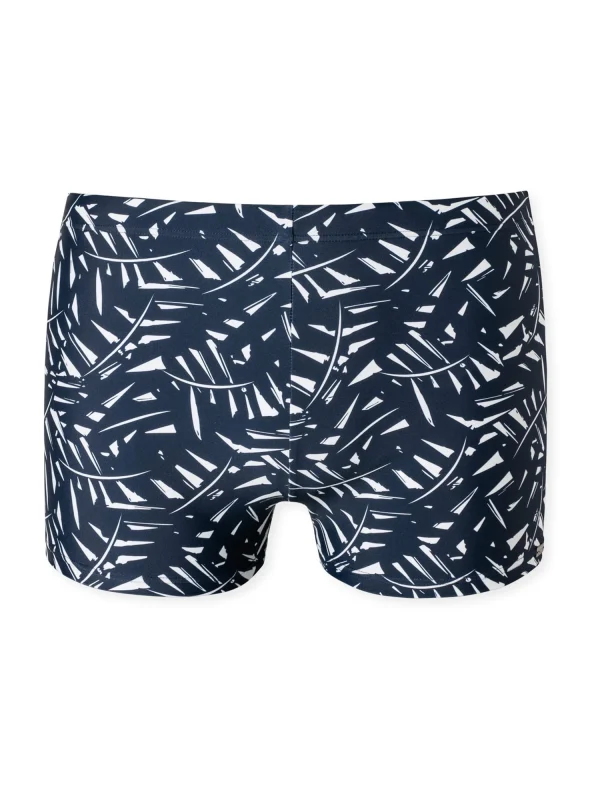 Schiesser Badehose Wave Aqua In Dunkelblau 1