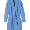 Schiesser Bademantel Elegant Kimono In Blau 16