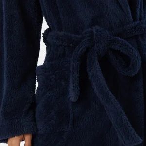 Schiesser Bademantel Teddy Fleece In Dunkelblau 9