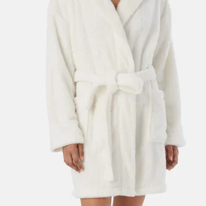 Schiesser Bademantel Teddy Fleece In Off White 7