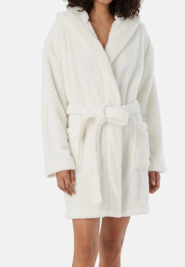 Schiesser Bademantel Teddy Fleece In Off White 3