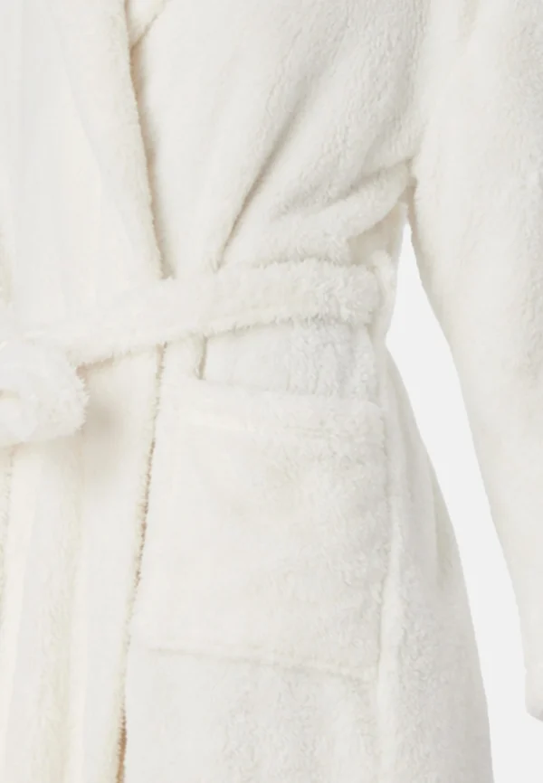 Schiesser Bademantel Teddy Fleece In Off White 4