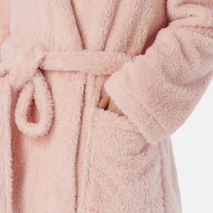 Schiesser Bademantel Teddy Fleece In Rosa 9