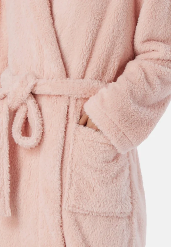 Schiesser Bademantel Teddy Fleece In Rosa 4