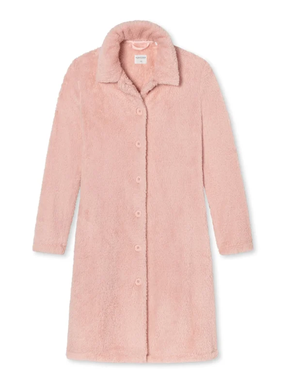 Schiesser Bademantel Teddy Fleece In Rosa 1