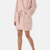 Schiesser Bademantel Teddy Fleece In Rosa 7