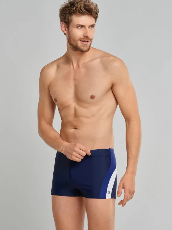 Schiesser Badeshorts Aqua In Dunkelblau 1