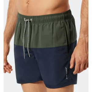 Schiesser Badeshorts In Dunkelblau/ Khaki 10