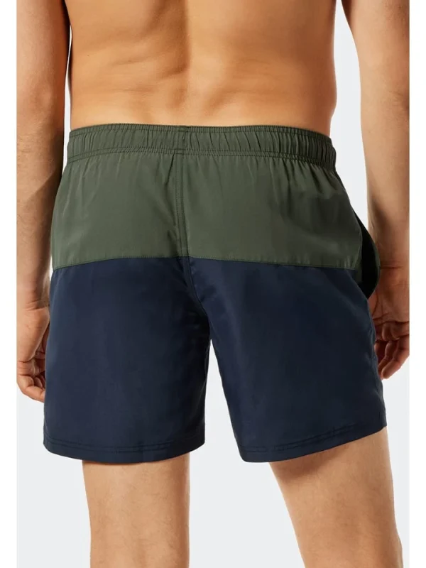 Schiesser Badeshorts In Dunkelblau/ Khaki 5