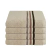 Schiesser Handtuch Skyline Color 4er-Set Mit Webbordüre In Beige 8