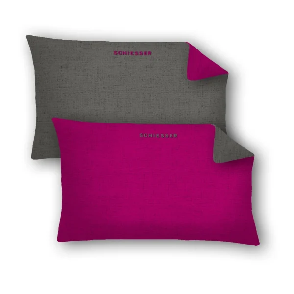 Schiesser Kissenhüllen 2er Pack Doubleface In Fuchsia 1