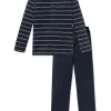 Schiesser Langer Jersey Pyjama Dark Sapphire In Dunkelblau 7