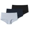 Schiesser Panty 3er Pack In Hellblau/Dunkelblau/Schwarz 16