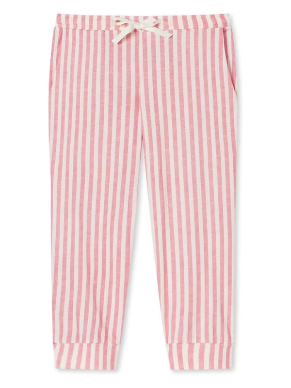 Schiesser Pyjama-Hose In Pink/ Weiß 1