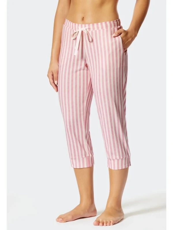 Schiesser Pyjama-Hose In Pink/ Weiß 4