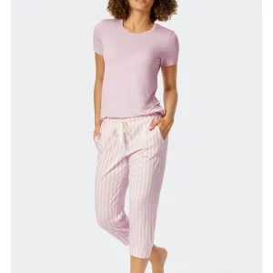 Schiesser Pyjama-Hose In Rosa/ Weiß 7