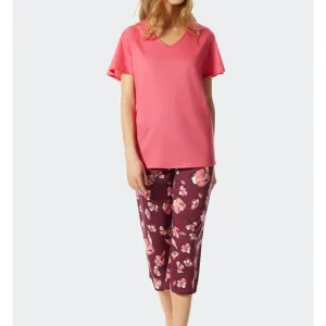 Schiesser Pyjama In Pink/ Pflaume 9