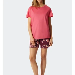 Schiesser Pyjama In Pink/ Pflaume 9