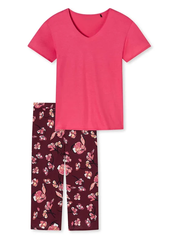 Schiesser Pyjama In Pink/ Pflaume 1