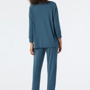 Schiesser Pyjama Modern Nightwear In Petrol 10