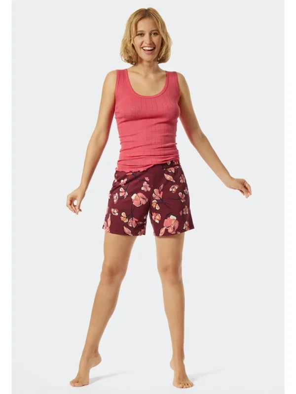 Schiesser Pyjama-Shorts In Pflaume 3