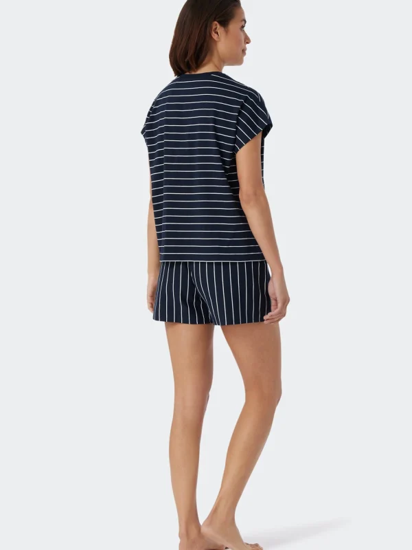 Schiesser Shorty Just Stripes In Dunkelblau 4