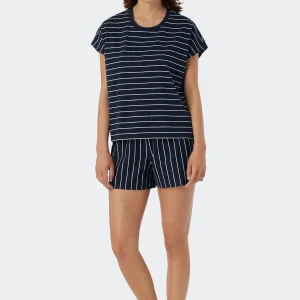 Schiesser Shorty Just Stripes In Dunkelblau 12