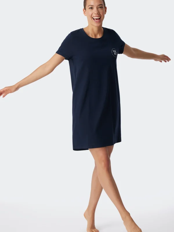 Schiesser Sleepshirt Essential Nightwear In Dunkelblau 3