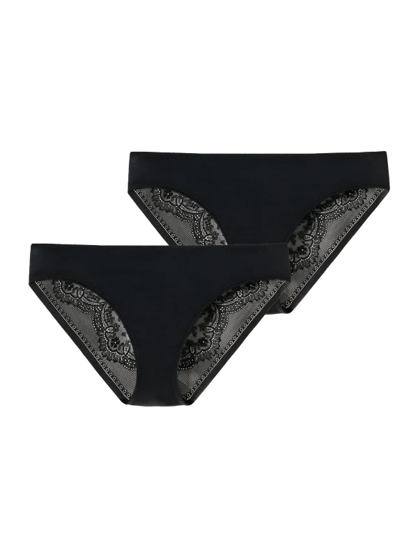 Schiesser Slip Invisible Lace In Schwarz 1