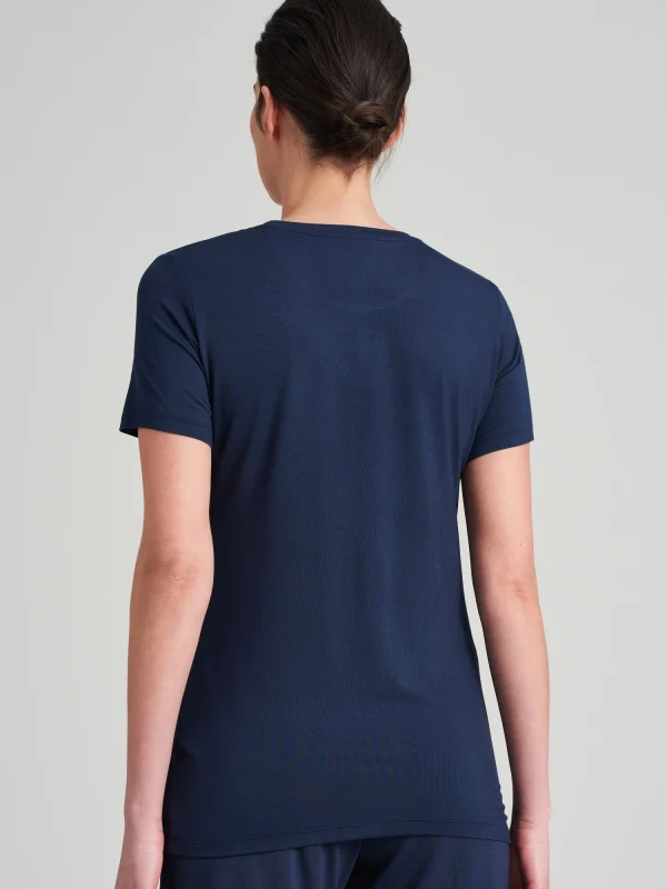 Schiesser T-Shirt Mix+Relax In Blau 4