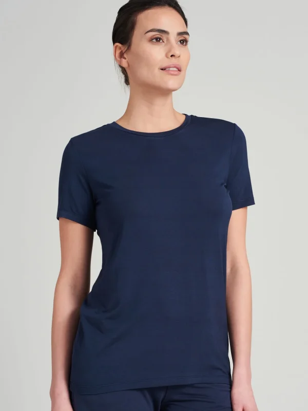 Schiesser T-Shirt Mix+Relax In Blau 5