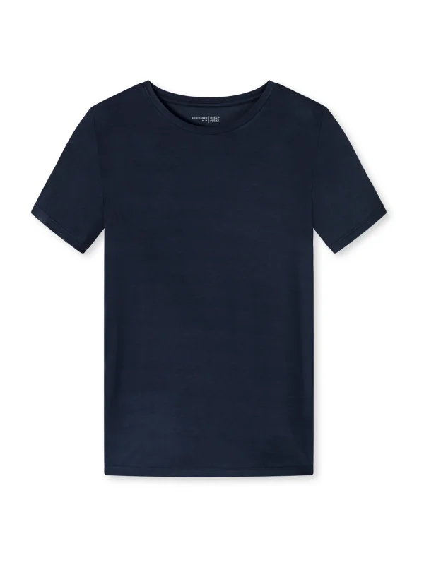 Schiesser T-Shirt Mix+Relax In Blau 1