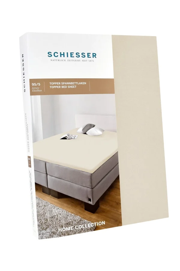 Schiesser Topper-Spannbettlaken In Creme 3