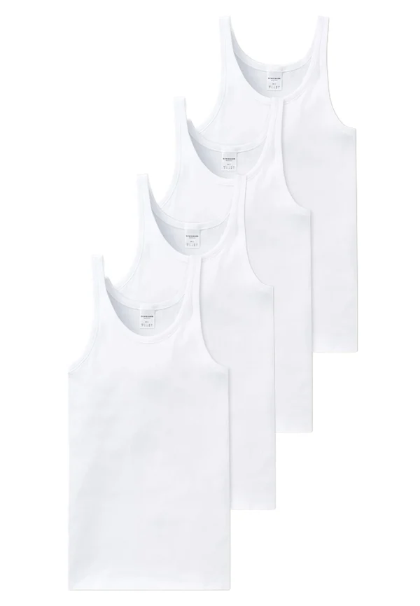 Schiesser Unterhemd / Tanktop Cotton Essentials Feinripp In Weiß 1